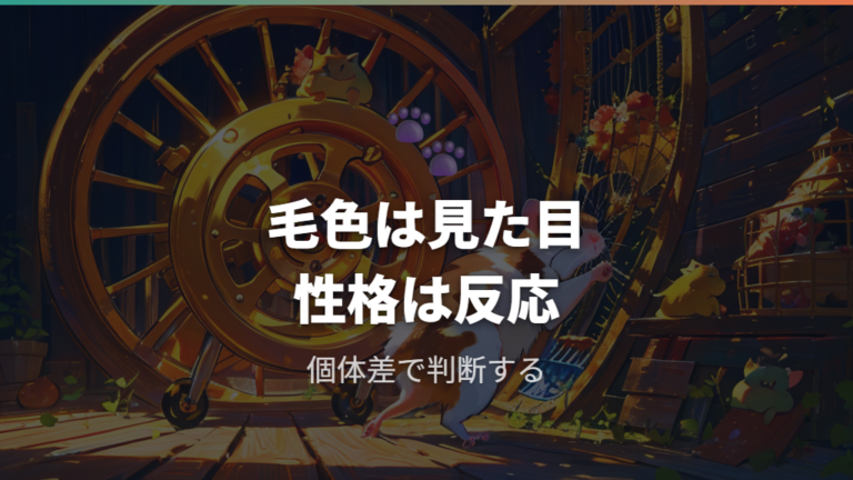 毛色と性格の関係は決めつけず個体差を見る