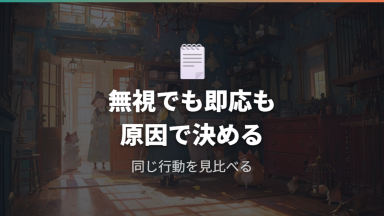 出たがる要求を無視していいかは原因確認後に決める