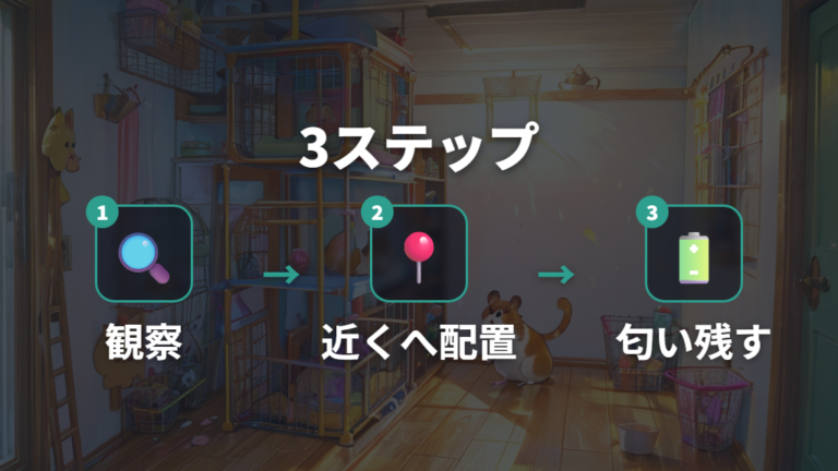トイレを覚えさせるコツはにおいと置き場所にある