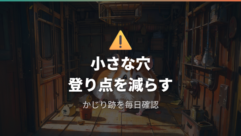 脱走とかじり対策はフタの角と小さな穴を重点確認する