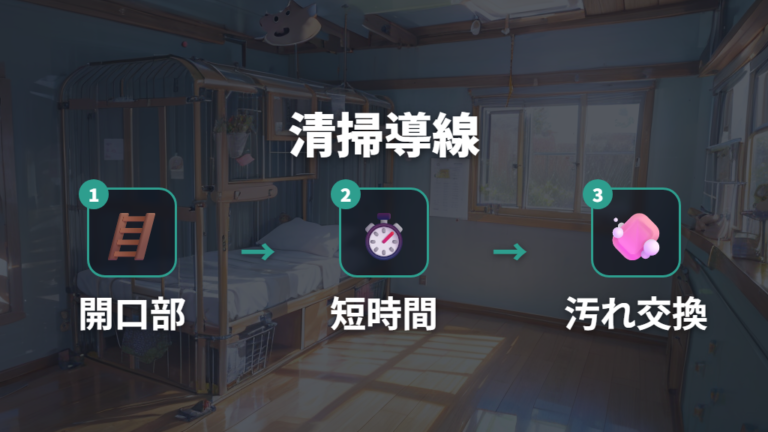 掃除しやすい構造と観察方法は作る前に決めておく