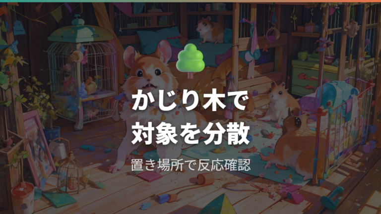かじり木で噛み癖をそらすときは好みの差も見る