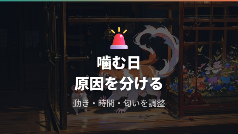 噛む・逃げるときの原因を切り分ける