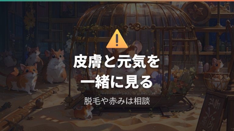 病気が疑われるサインは皮膚と活動量で見る
