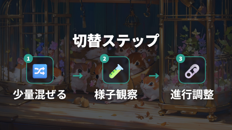 主食に戻す切り替え方は急に変えず少しずつ慣らす