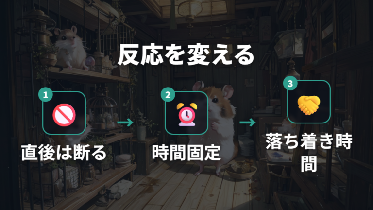 ケージ舐めを減らす対策は反応のタイミングも整える