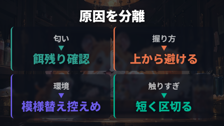 噛み癖を直す慣らし方は原因を分けて進める