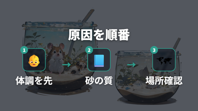 砂浴びしないときの原因を順番に確認する