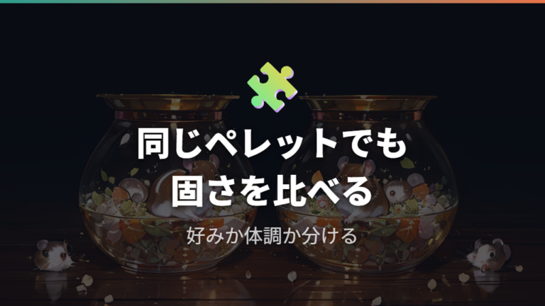 偏食を直す主食への切り替え方でペレットの種類も試す