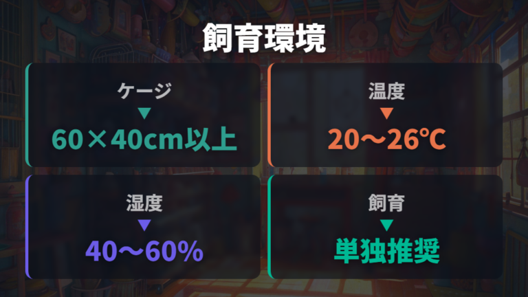 飼育環境の注意点はケージと温度管理で比べる