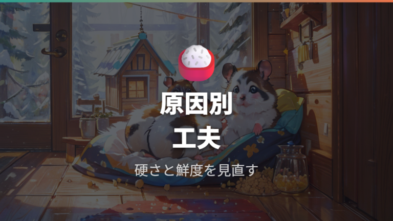 ペレットを食べない主な原因に合わせた食べさせ方