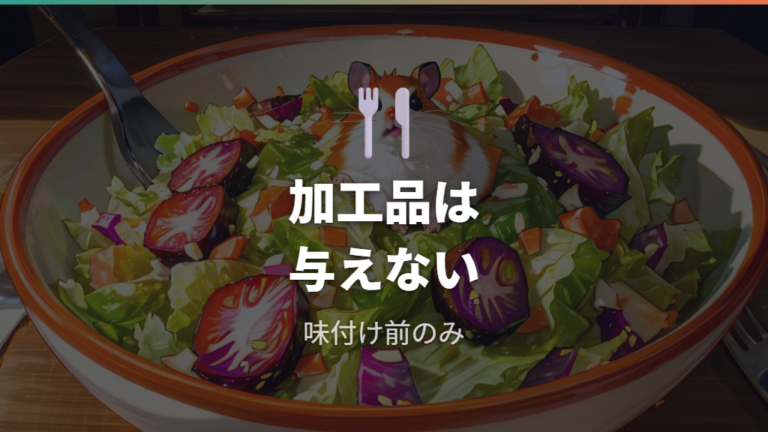 白菜の加工品や人間用料理は与えない