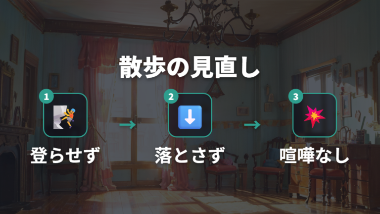 目のけがを防ぐ飼育環境は散歩と遊具を見直す