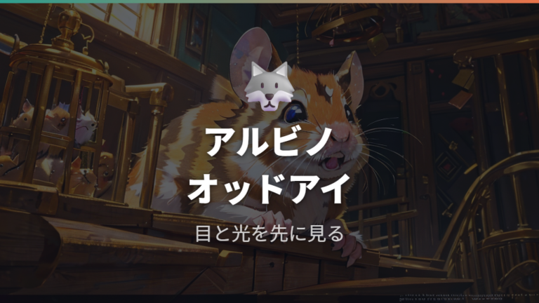 白い個体やオッドアイは観察ポイントを分けて見る
