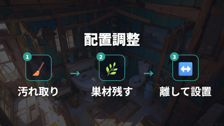 巣箱を使わない原因を減らすレイアウト調整