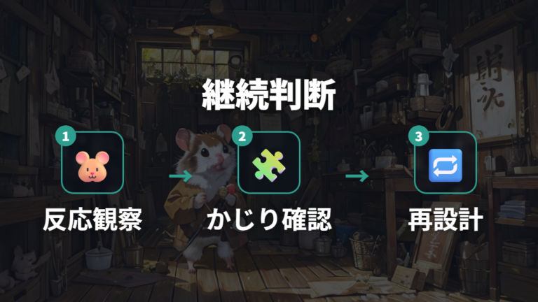 100均DIYを続けるか見直すかはハムスターの反応で判断する