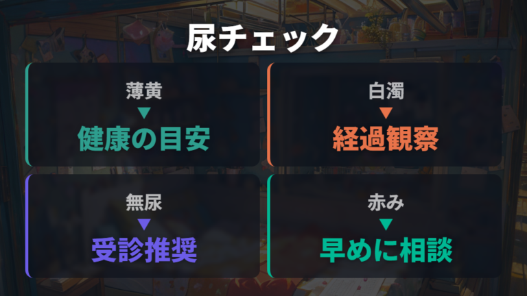 尿トラブルの見分け方を表で整理する