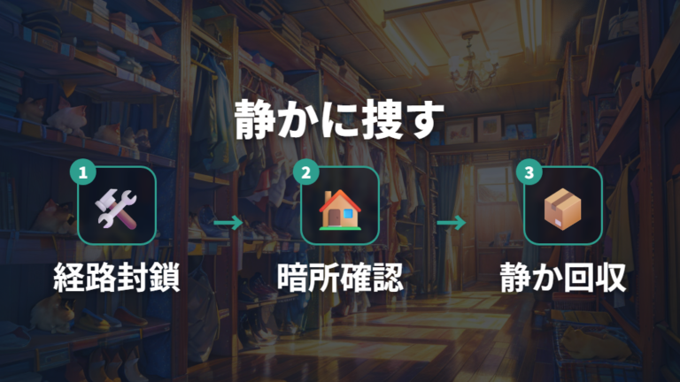 脱走してしまった時は静かに範囲を絞って探す