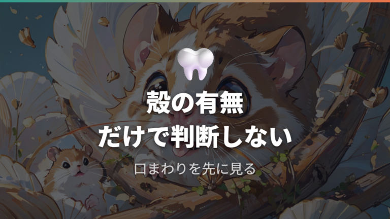 おやつとしての適量と頻度は殻や歯の状態でも変わる?