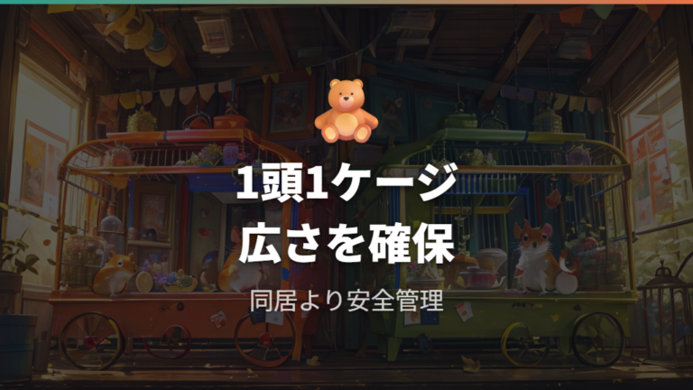 大きいケージでも多頭飼いに使ってよいとは限らない