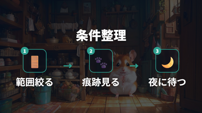 見つけやすい条件を整えて諦めずに探す