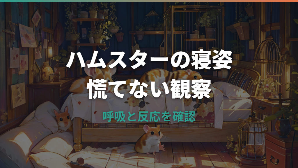 ハムスターがひっくり返って寝るのは大丈夫？仰向け寝の理由と危険サイン