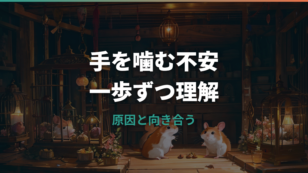 ハムスターが手を噛む理由は？心理・対処法・出血時の受診目安まで解説