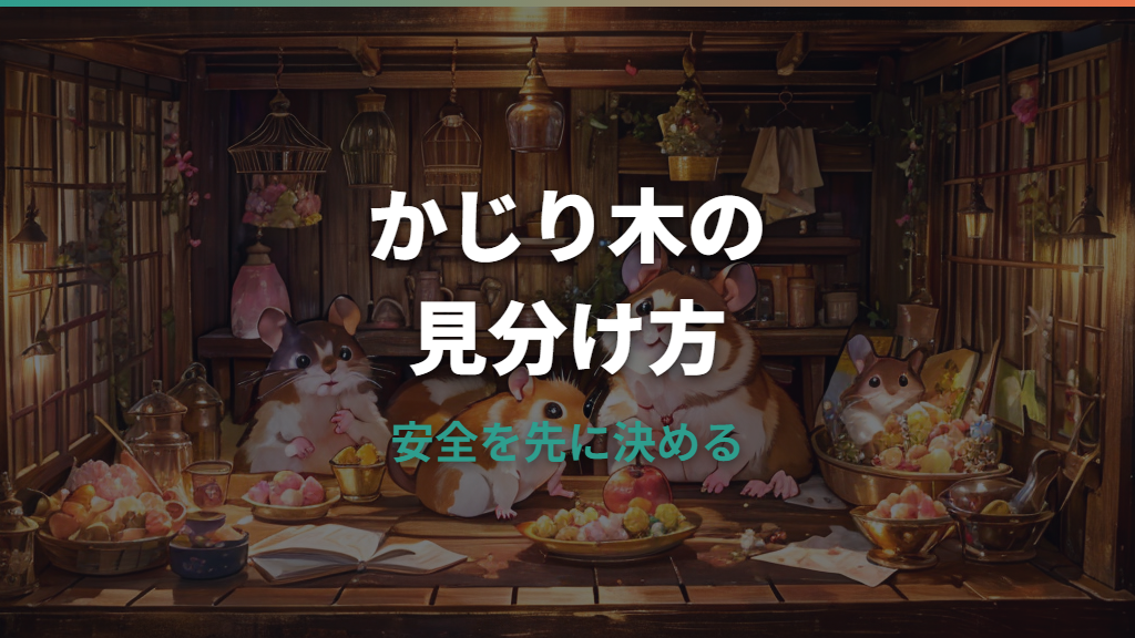 ハムスターがかじり木を食べるのは大丈夫？危険な症状と安全な選び方