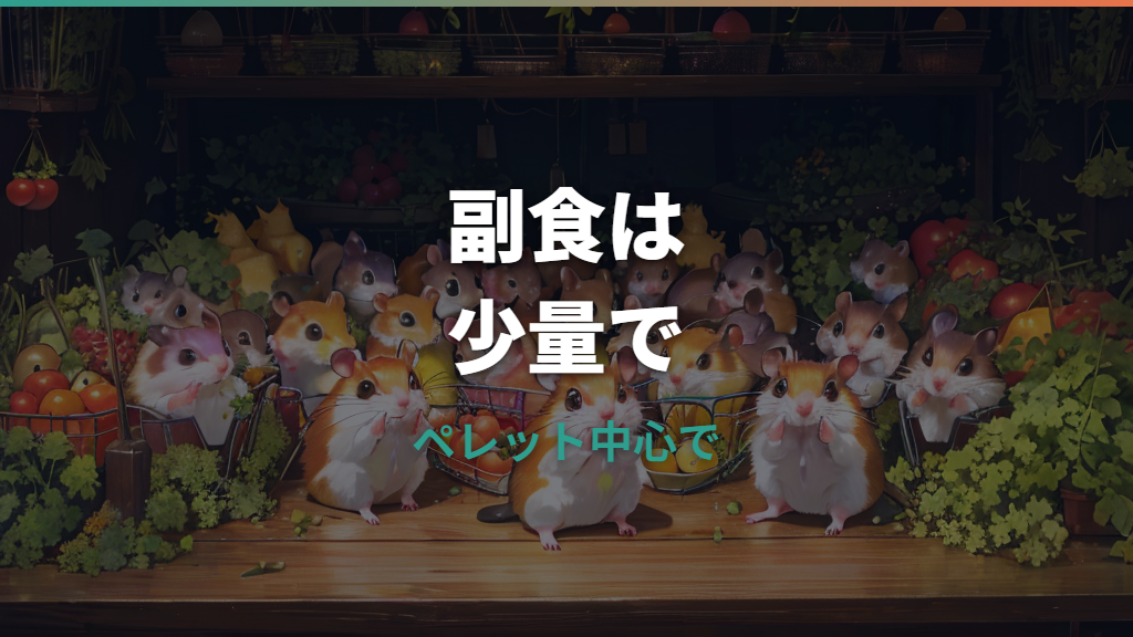 ハムスターの野菜の量は1日どれくらい？ペレットとのバランスと野菜別目安