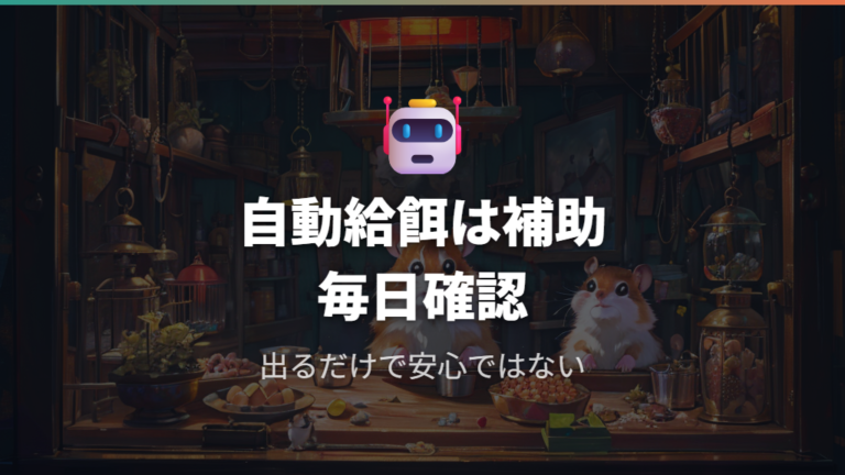 ハムスター自動給餌器でできることと限界