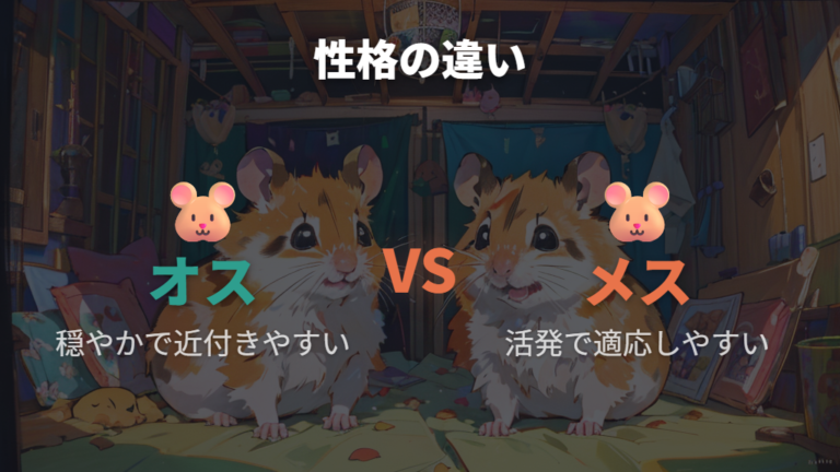 オスとメスの性格の違いは傾向として整理する