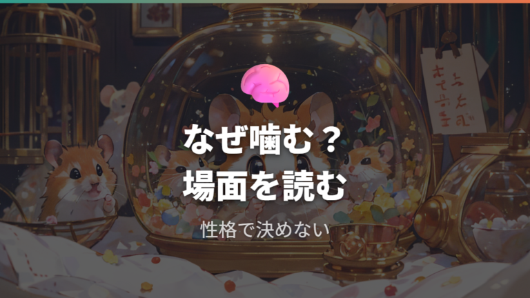 手を噛む理由とハムスターの心理をまず整理する