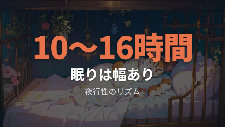 睡眠時間と夜行性のリズムはどれくらいか