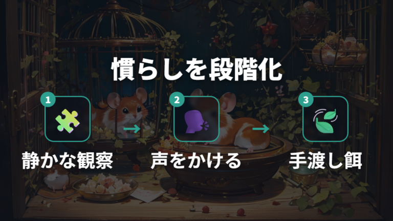 手のひらで寝るまでの慣らし方を段階で進める