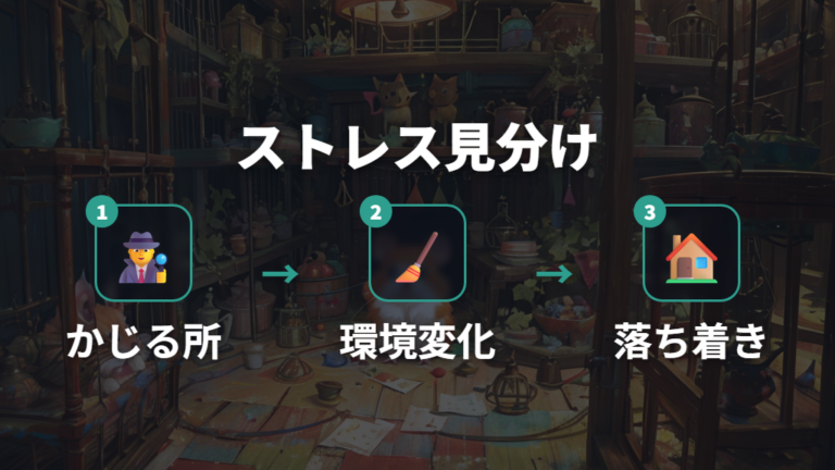 ストレスが原因の見分け方は他の噛み癖と環境を見る