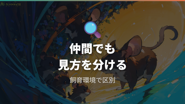 ネズミに見える理由は同じ齧歯類の仲間だから?