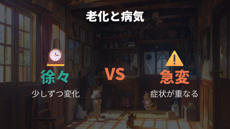 老化と病気の見分け方は変化の速さで整理する