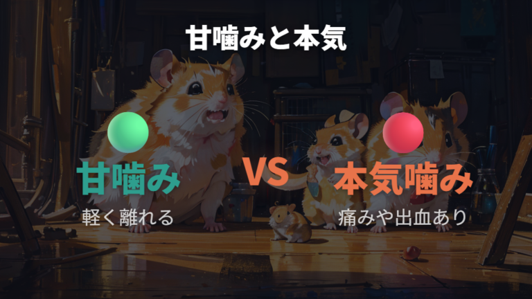 甘噛みと本気噛みの見分け方を比べる