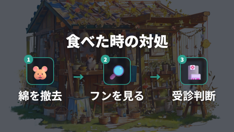 綿を食べたときの対処法は観察と受診判断が基本