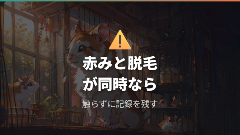 赤みや脱毛を伴う場合の注意点