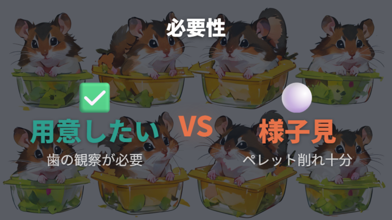 歯の伸びすぎとかじり木の関係は必須かどうかも分かれる