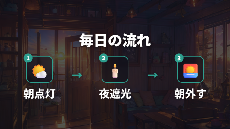 生活リズムに合う照明管理を毎日の流れに落とし込む