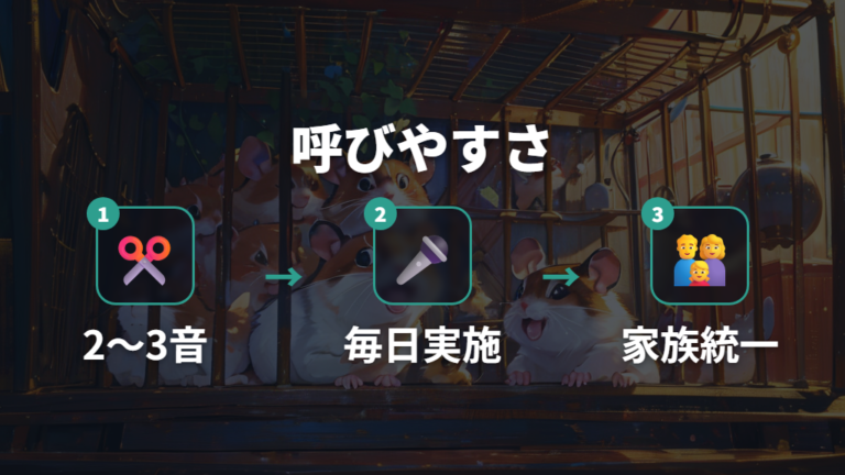 呼びやすい名前の付け方は2〜3音から試す