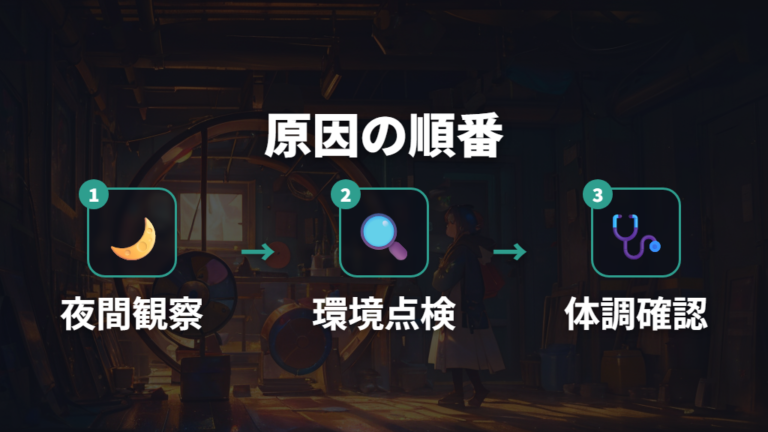 回し車を使わない原因を順番に切り分ける