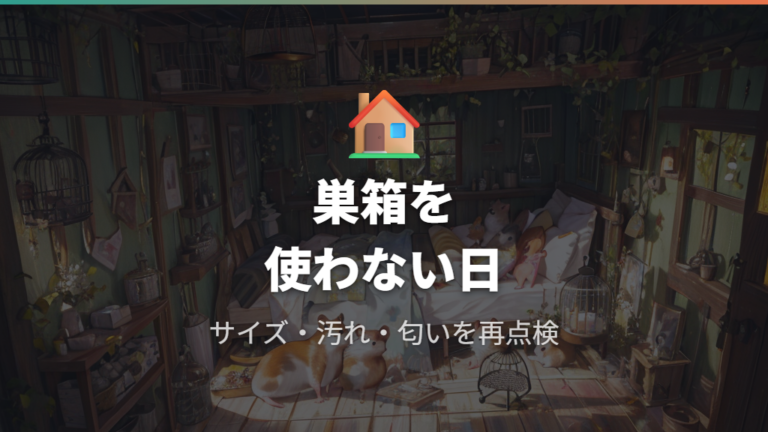 巣箱を使わず寝る原因はサイズ・汚れ・匂いから見直す
