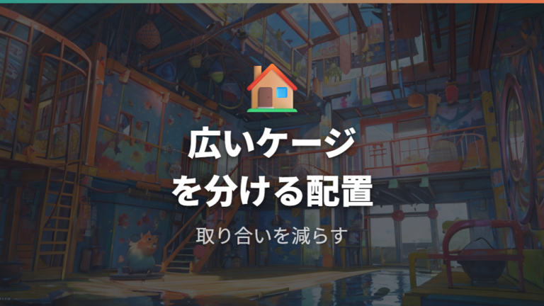 ケージの広さと用品の分け方は足りているか