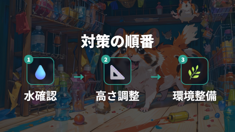 噛むのをやめさせる対策は水・高さ・環境の順に見直す
