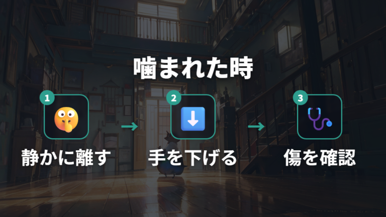 噛まれたときの正しい対応は静かに離すこと