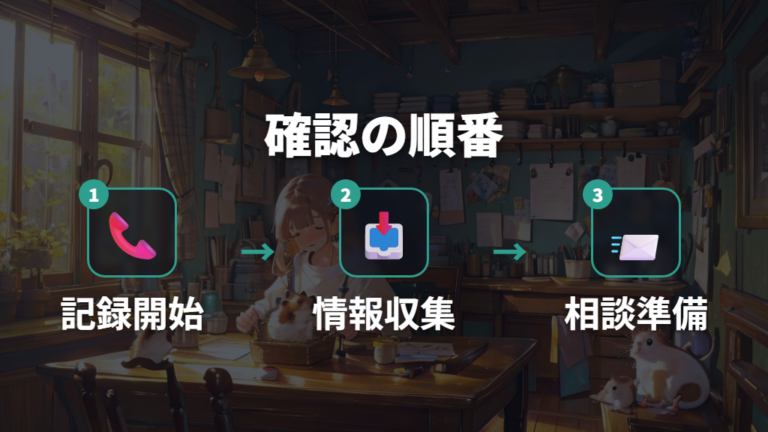 受診までに家庭で確認することを順番に整理する
