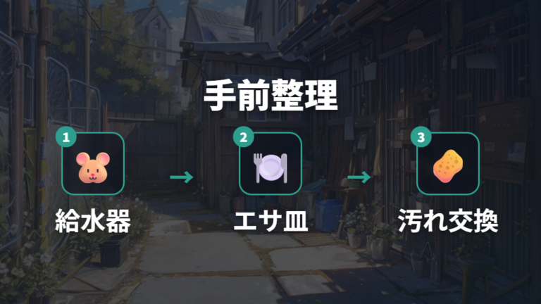 清潔を保ちやすい動線は毎日触る物を手前に寄せる